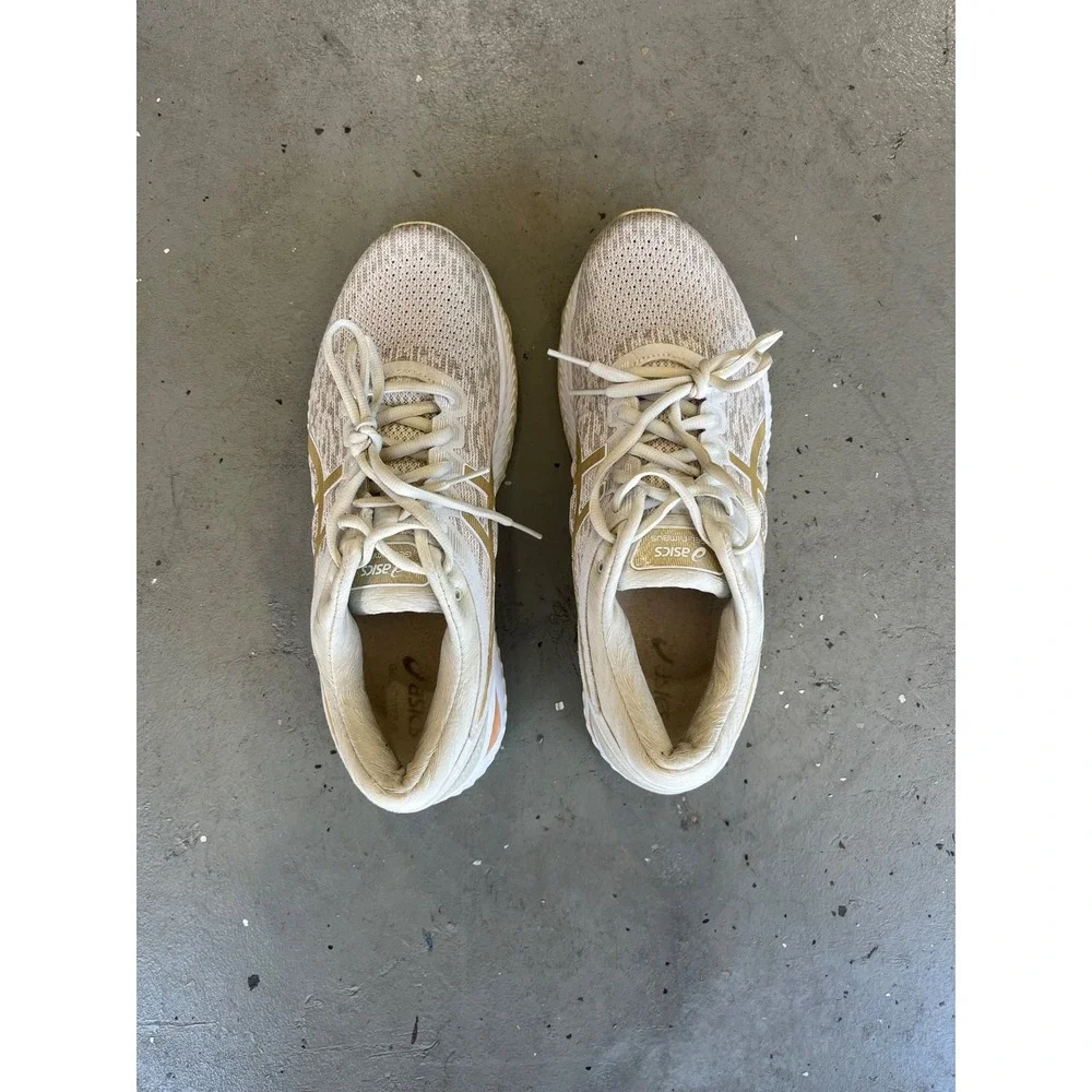 Asics Gel Nimbus 22 Knit Running Shoes Womens 10 Biege‎ Flyte Foam  1012A678 - Picture 6 of 8